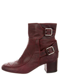 Laurence Dacade Leather Round Toe Ankle Boots