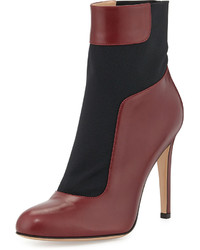 Gianvito Rossi Leather Stretch Panel Bootie