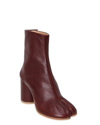 burgundy leather ankle boots