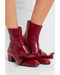 No.21 No 21 Knotted Leather Ankle Boots Burgundy