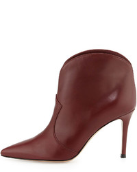 Gianvito Rossi Pointed Toe Low Western Boot Burgundy