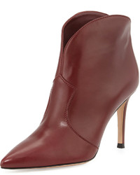 Gianvito Rossi Pointed Toe Low Western Boot Burgundy