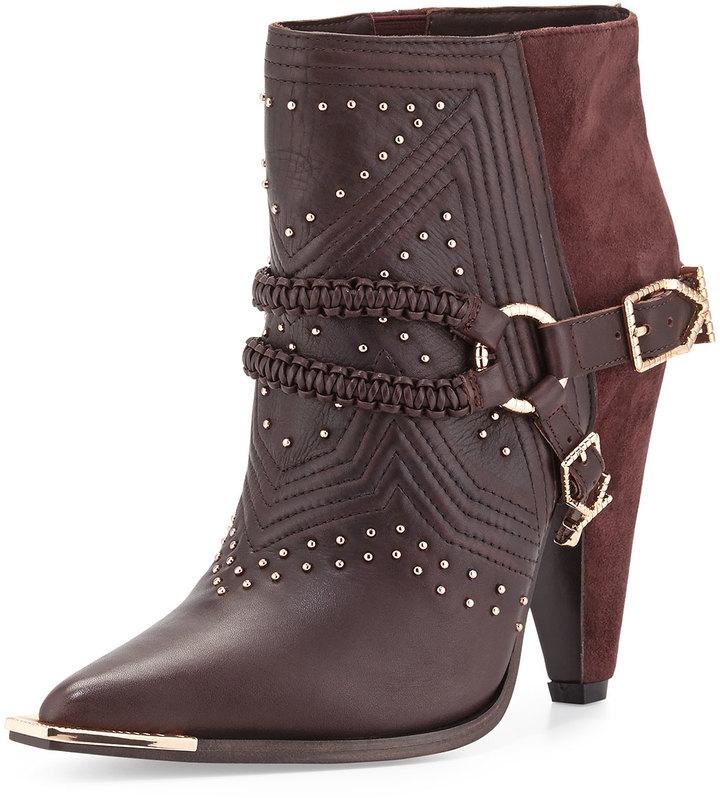 oxblood ankle boots