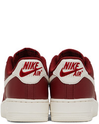 Nike Red Air Force 1 07 Premium Sneakers