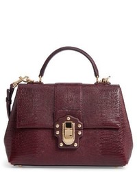 Dolce & Gabbana Dolcegabbana Medium Lucia Leather Satchel Red