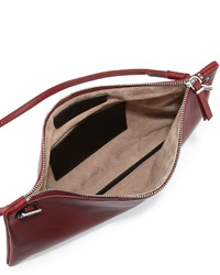The Row Happy Hour 10 Leather Pouch Shoulder Bag Brick Red