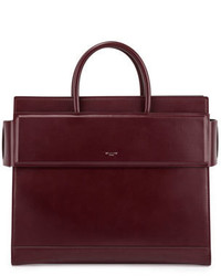 Givenchy Horizon Medium Leather Satchel Bag Oxblood