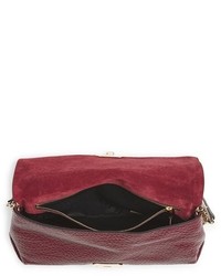 Burberry Medium Mildenhall Leather Shoulder Bag Red