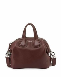 Givenchy Nightingale Small Waxy Leather Satchel Bag Red