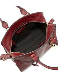 Alexander McQueen Padlock Small Leather Satchel Bag Oxblood