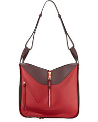 Loewe Two Tone Leather Hammock Bag Red