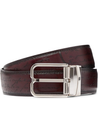 Berluti 35cm Scritto Reversible Leather Belt
