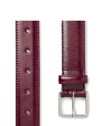 Paul Smith 3cm Burgundy Leather Belt