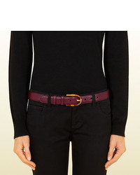 Gucci Leather Belt With Bamboo Buckle