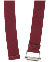 Miu Miu Leather Trimmed Canvas Belt