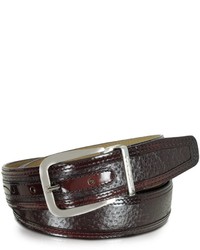 Moreschi Lione Burgundy Peccary And Leather Belt