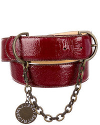Stella McCartney Maroon Patent Leather Belt