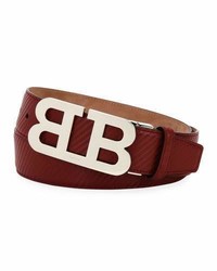 Bally Mirror B Carbon Leather Belt