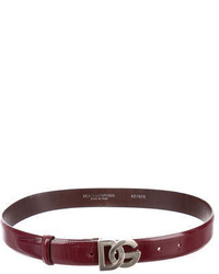 Dolce & Gabbana Patent Leather Logo Belt