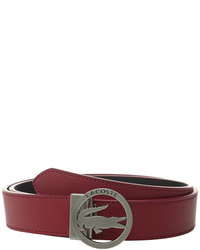 Lacoste Premium Leather Belt Cutout Buckle