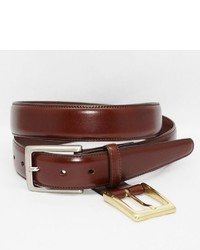 Torino Glazed Kipskin Leather Belt With Interchangeable Buckles