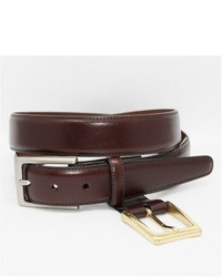 Torino Glazed Kipskin Leather Belt With Interchangeable Buckles