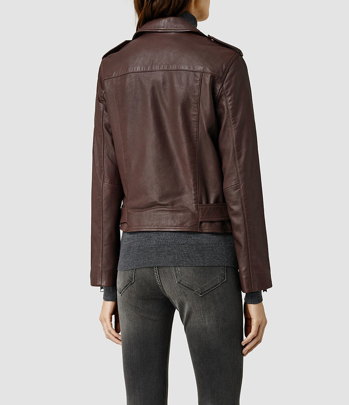 AllSaints Balfern Leather Biker Jacket, $560 | AllSaints | Lookastic