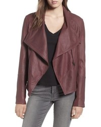 LaMarque Asymmetrical Zip Front Leather Cascade Jacket