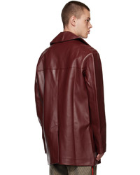 Bethany Williams Burgundy Paneled Faux Leather Jacket