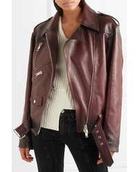 Givenchy Oversized Textured Leather Biker Jacket