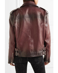 Givenchy Oversized Textured Leather Biker Jacket