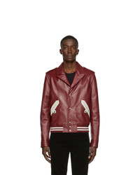 Saint Laurent Red Leather Jacket