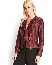 Forever 21 Textured Faux Leather Jacket