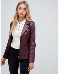 Emory Park Tailored Jacket In Faux Leather