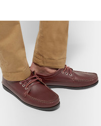 Quoddy Blucher Full Grain Leather Boat Shoes