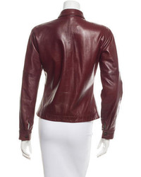 Jil Sander Leather Collar Jacket
