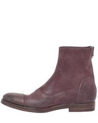 Alberto Fasciani Washed Reversed Leather Ankel Boots