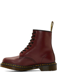 Dr. Martens Burgundy Leather 1460 W 8 Eye Boots