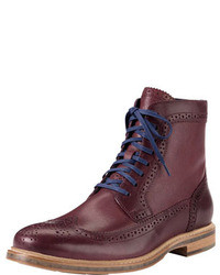 Cole Haan Cooper Square Wing Tip Boot Red