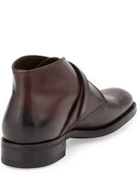 Tom Ford Edward Double Buckle Boot Burgundy