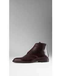 Burberry Leather Lace Up Boots
