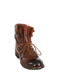 Officine Creative Vintaged Washed Leather Boots