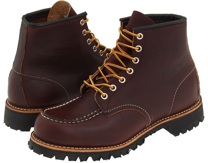 red wing lace up boots steel toe