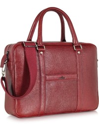 Hogan Dark Red Leather Restyling Briefcase