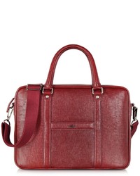 Hogan Dark Red Leather Restyling Briefcase