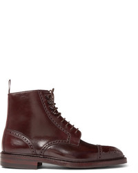 George Cleverley Toby Cap Toe Horween Shell Cordovan Leather Brogue Boots