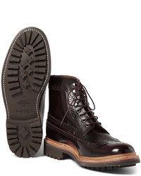 Grenson Sebastian Polished Leather Brogue Boots