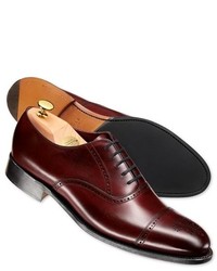 Charles Tyrwhitt Burgundy Berkeley Calf Toe Cap Brogue Shoes