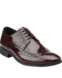 Clarks Chart Limit Burgundy Leather Lace Up Shoes
