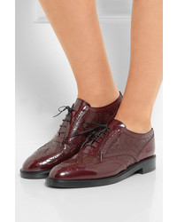 Burberry Patent Leather Brogues Burgundy